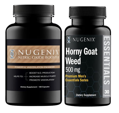 Nugenix Nitric Oxide Booster Horny Goat Weed Supplements Bundle NugenixUS supplements