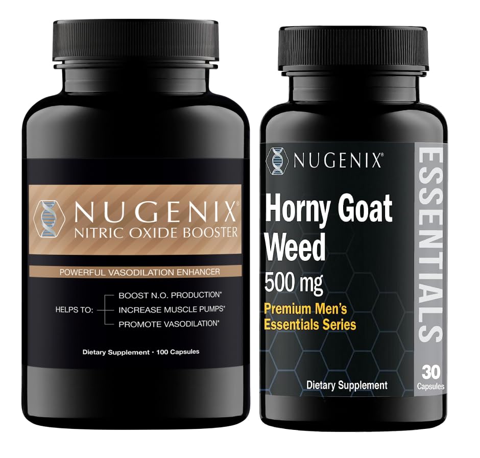 Nugenix Nitric Oxide Booster Horny Goat Weed Supplements Bundle NugenixAu supplements