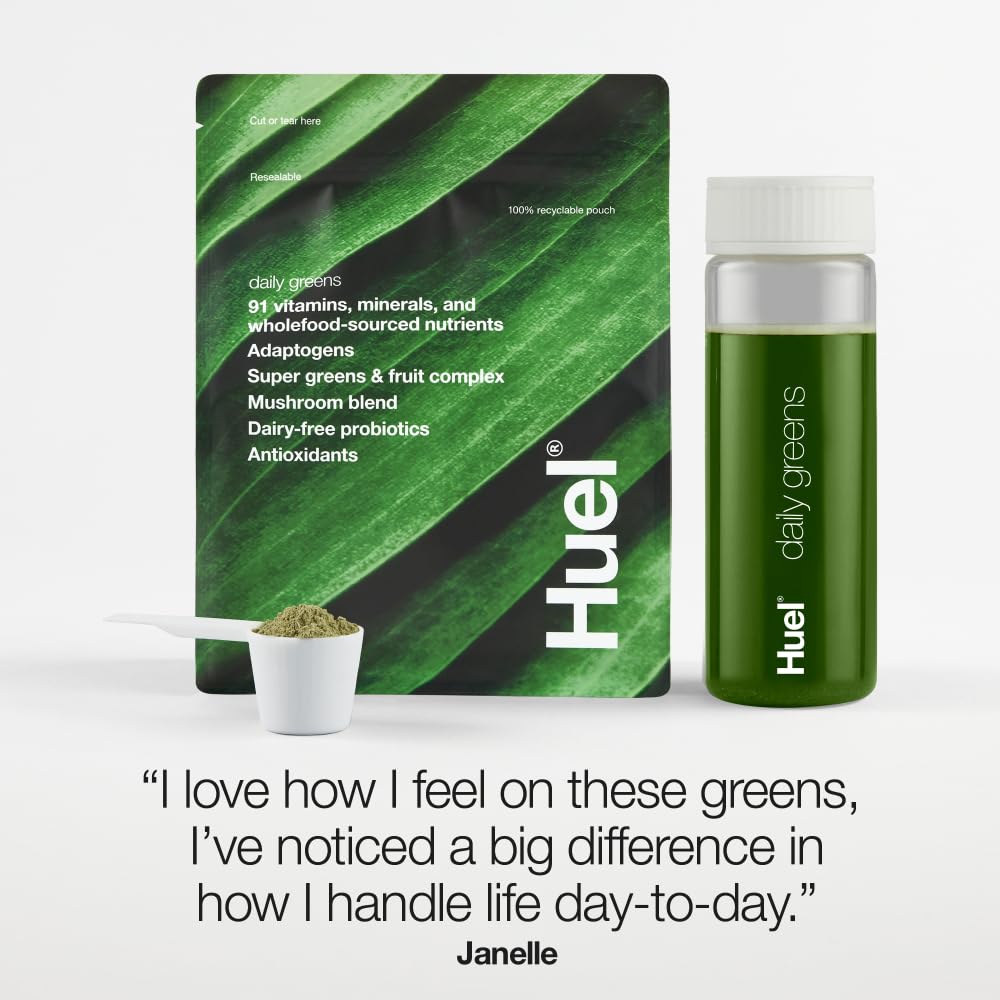 Huel Daily Greens | Superfood Greens Powder | 91 Vitamins, Minerals, and Wholefood HuelUS supplements