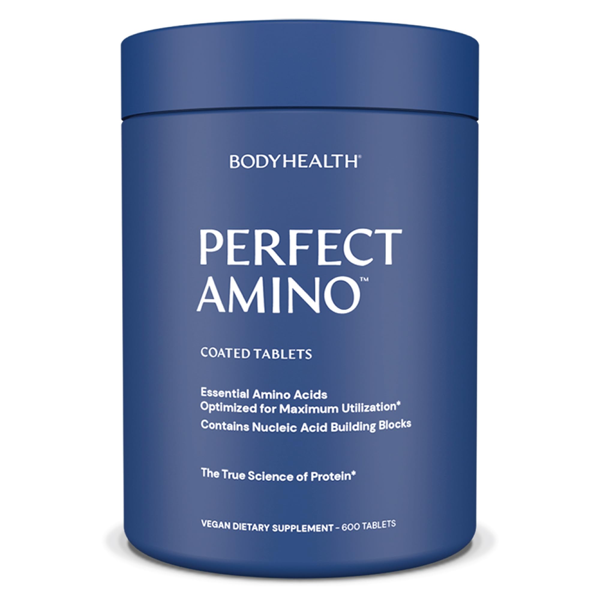 BodyHealth PerfectAmino (600 ct) Easy to Swallow Tablets, Essential Amino Acids Supplement with BCAAs, Vegan Protein for Pre/Post Workout & Muscle Recovery with Lysine, Tryptophan, Leucine, Methionine BodyHealthAu supplements
