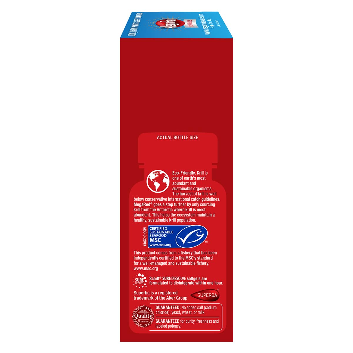 Omega-3 Krill Oil and Joint Supplement - Megared Joint Care 60 softgels - EPA/DHA fatty acids, Antioxidants, Hyaluronic acid, No fishy burp aftertaste as with Fish Oil MegaRedAu supplements