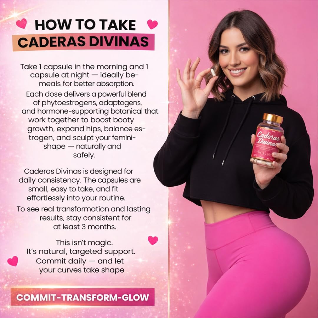 Caderas Divinas : Bigger Booty & Wider Hips – Aguaje + Maca Pills with Moringa & Saw Palmetto – 4 Super Ingredients for Natural Curve Growth – by CurvyFruit – 60 Capsules Curvy FruitAu supplements