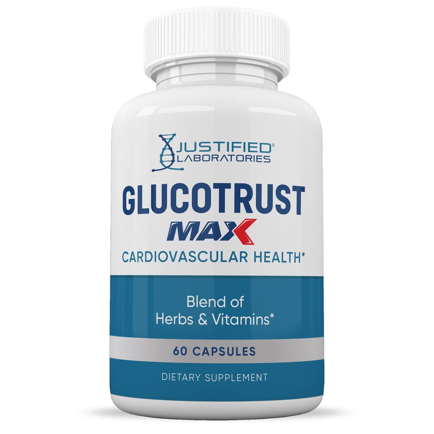 Justified Laboratories (5 Pack) Glucotrust Max 1295MG Formula Supplement Pills 300 cap Justified LaboratoriesUS supplements