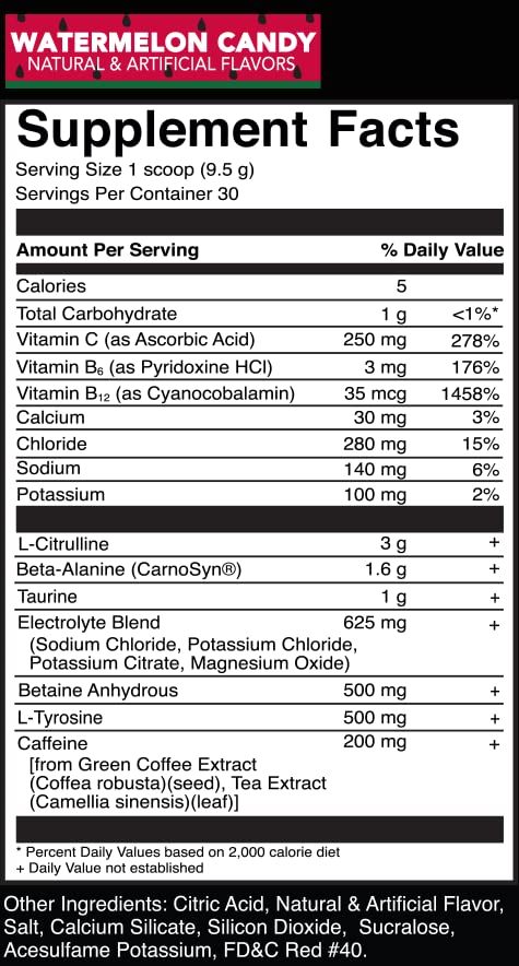 Rivalus Powder Burn - Watermelon Candy, 0.8 Pound - Intense Pre-Workout Energy RivalusAu supplements