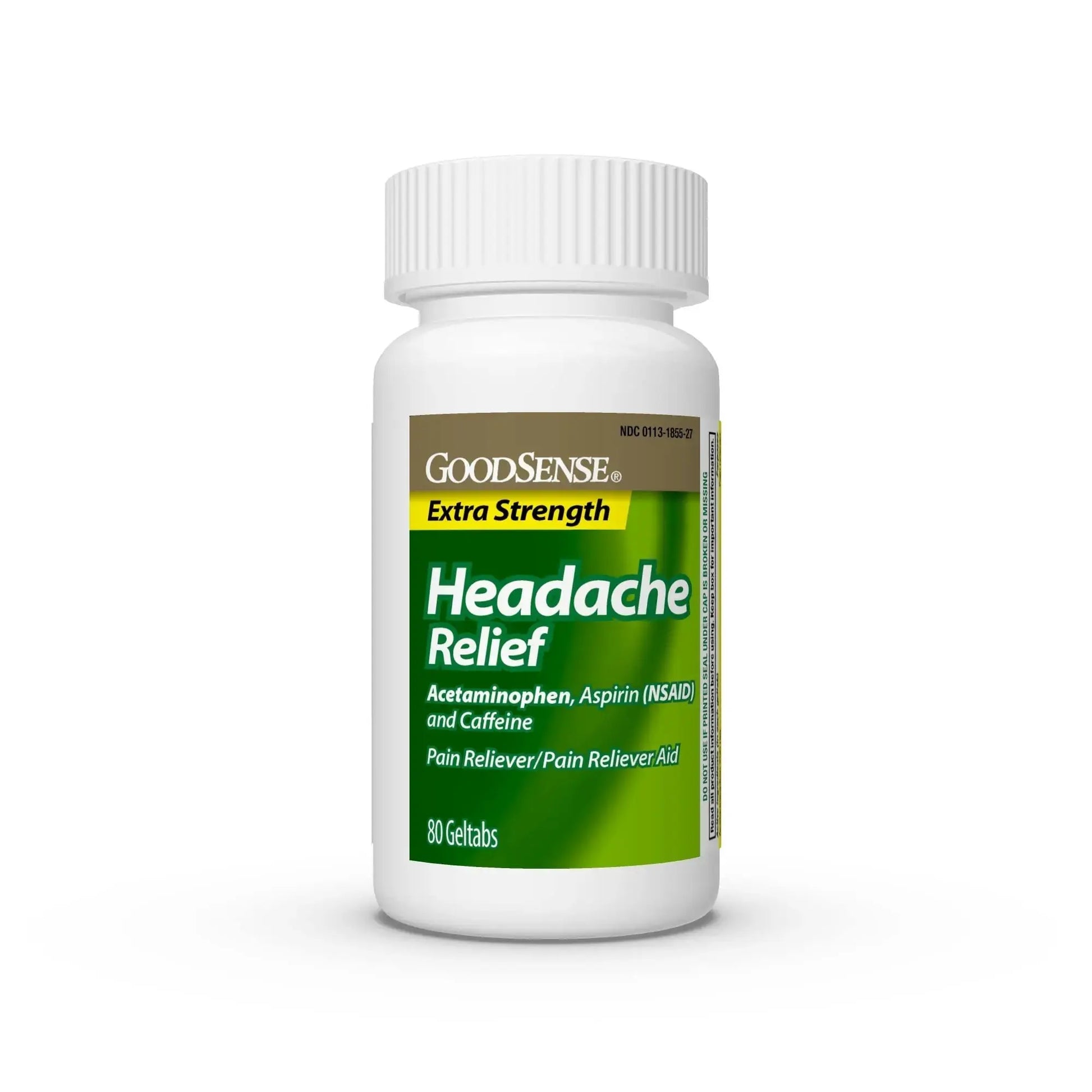 GoodSense Extra Strength Headache Relief Geltabs, Acetaminophen, Aspirin (NSAID) and Caffeine, 80 Count GoodSenseAu supplements