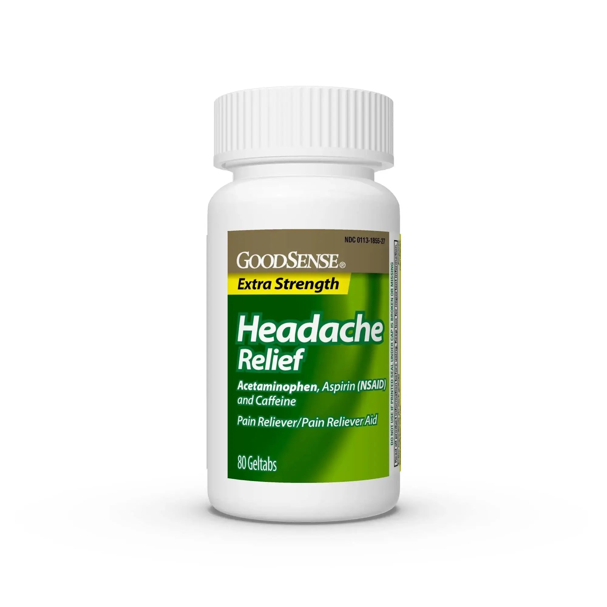 GoodSense Extra Strength Headache Relief Geltabs, Acetaminophen, Aspirin (NSAID) and Caffeine, 80 Count GoodSenseAu supplements