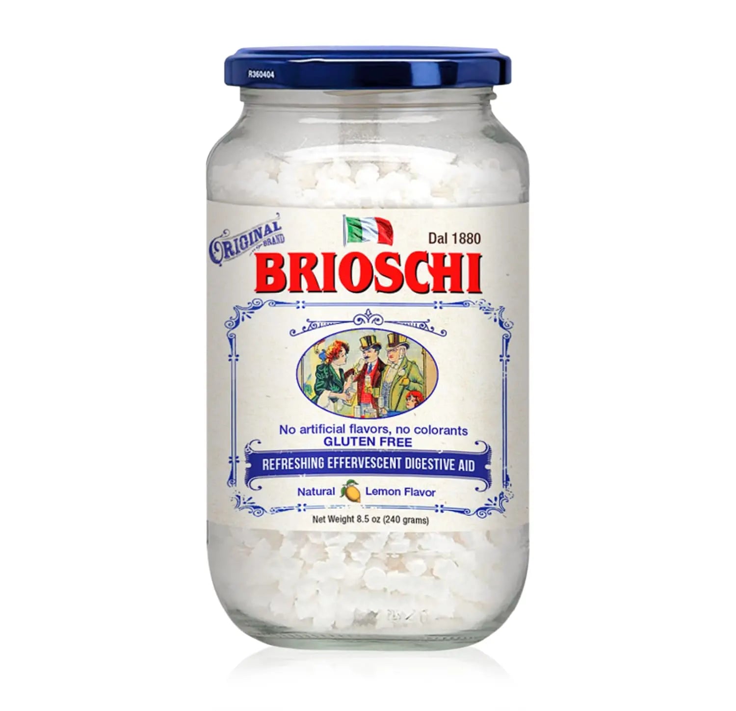 Brioschi Italian Lemon Flavored Refreshing Effervescent | Digestive Aid, Heartburn, Upset Stomach, Acid Indigestion | Gluten Free, No Colorants, No Artifictial Flavors | 48 Servings | 8.5 oz Glass BrioschiAu supplements
