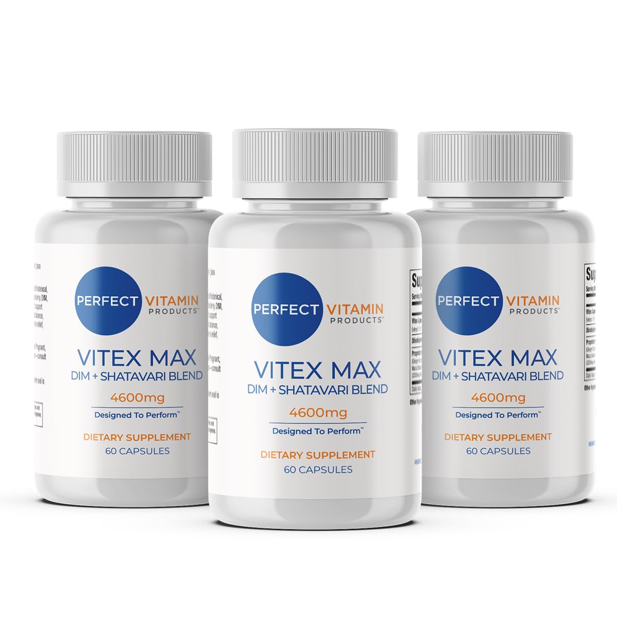 Perfect Vitamin Products Vitex Max DIM + Shatavari – Hormone Balance & Menopause Support for Women – Vegan Blend with Adaptogens for Mood, Cycle & Stress Relief – 4600mg (3-Pack) Perfect Vitamin ProductsAu supplements
