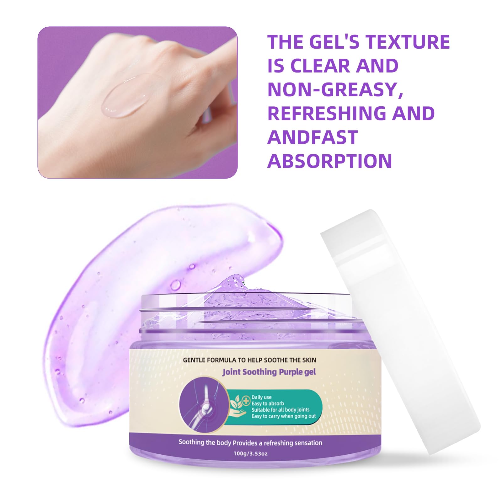 Nodfens Joint Pain Gel, Purple Relief Soothing Massage Cream for Knees, Neck, Feet, Hand Whole Body NodfensAu supplements