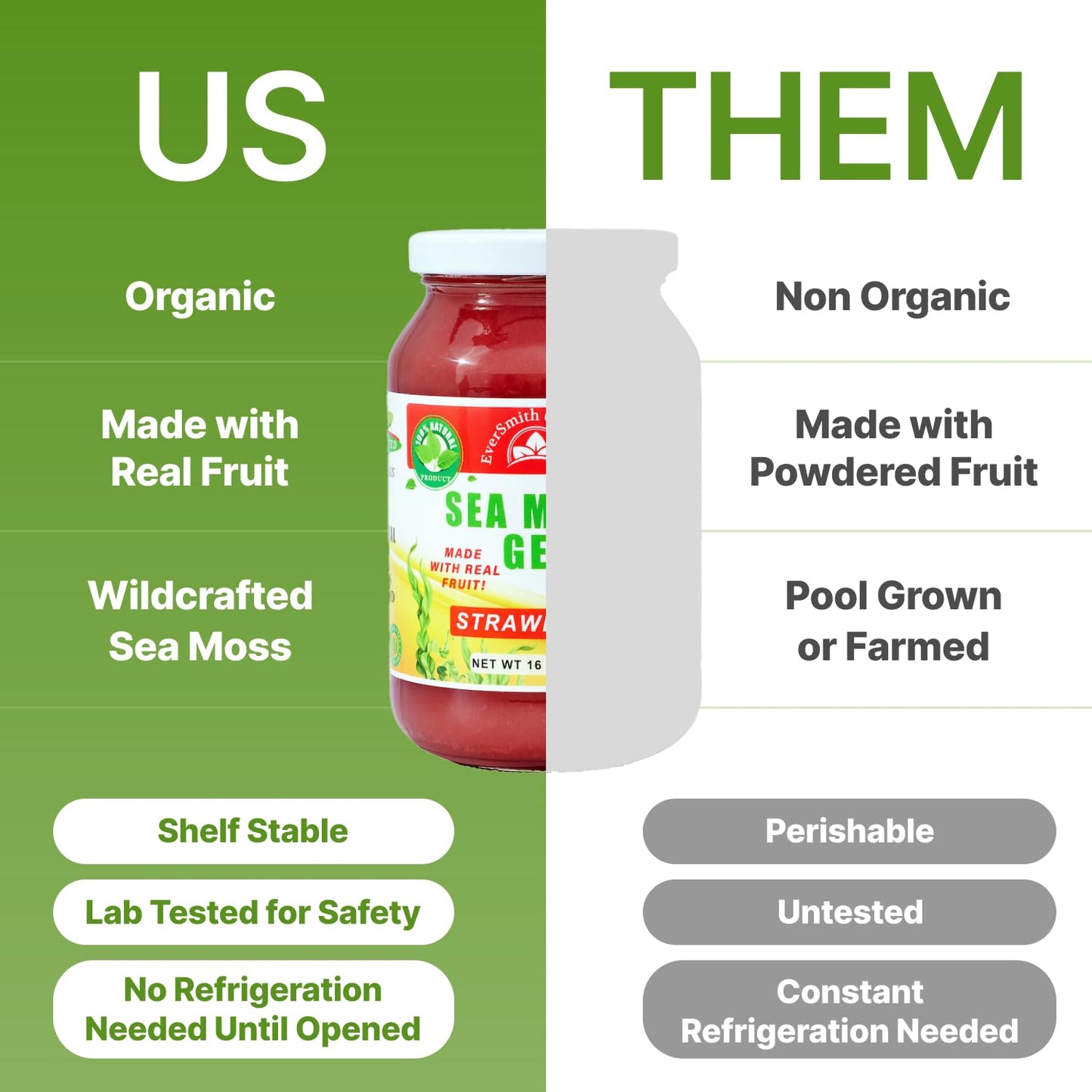 EverSmith Organics - Wildcrafted Irish Sea Moss Gel | Made in USA | Rich in Vitamins EverSmith OrganicsUS supplements