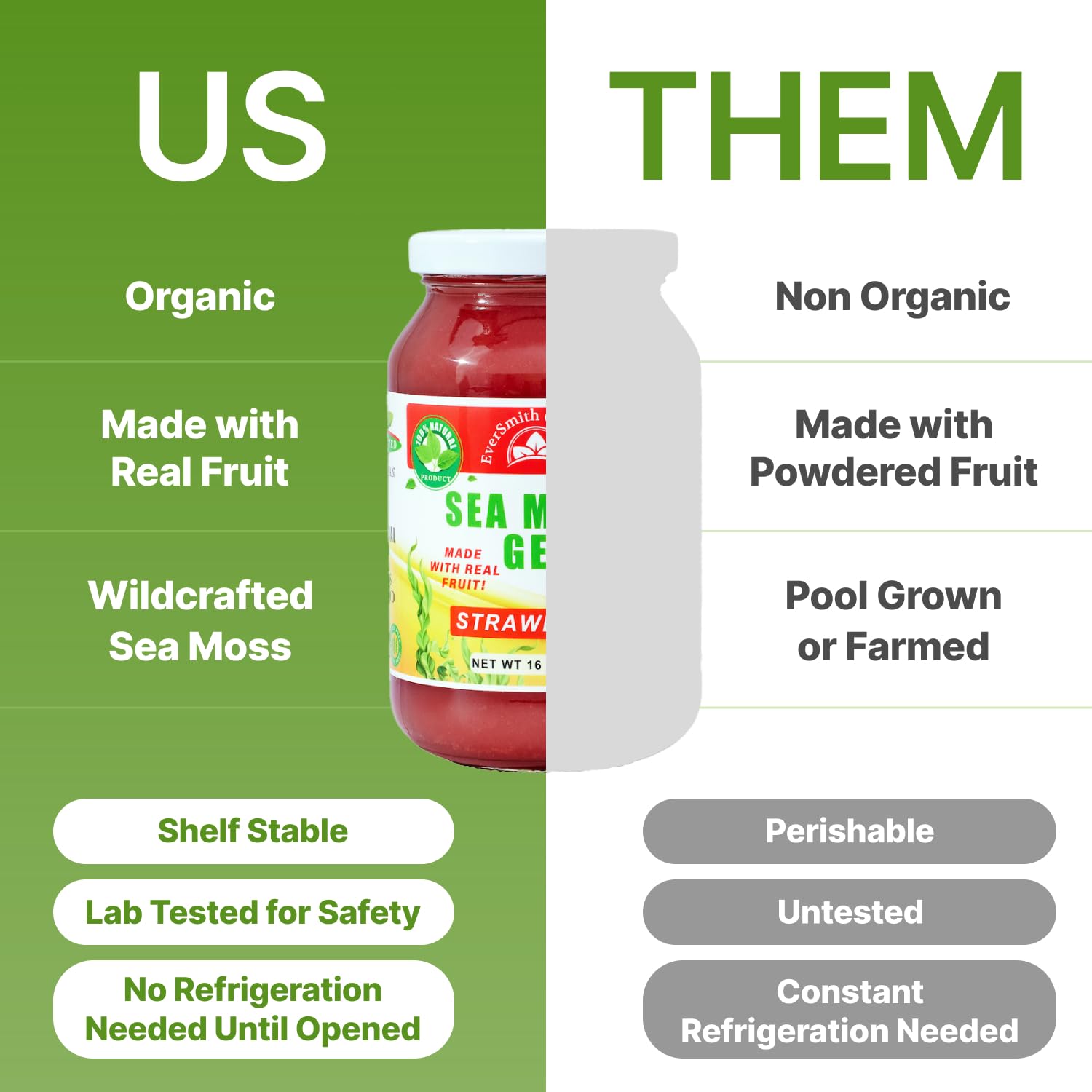 EverSmith Organics - Wildcrafted Irish Sea Moss Gel | Made in USA | Rich in Vitamins EverSmith OrganicsUS supplements