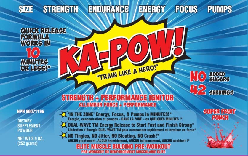 PREWORKOUT TESTOSTERONE BOOSTER - KA-POW! The Fastest Hitting ANABOLIC PRE HERO SUPPLEMENTSUS supplements