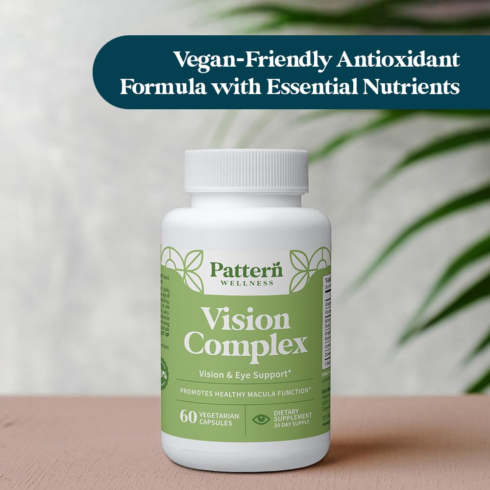 Pattern Wellness Vision Complex Supplement – Daily Eye & Visual Function Support – Herbal Extract & Vitamin Blend – 60 Vegan Capsules Pattern WellnessAu supplements