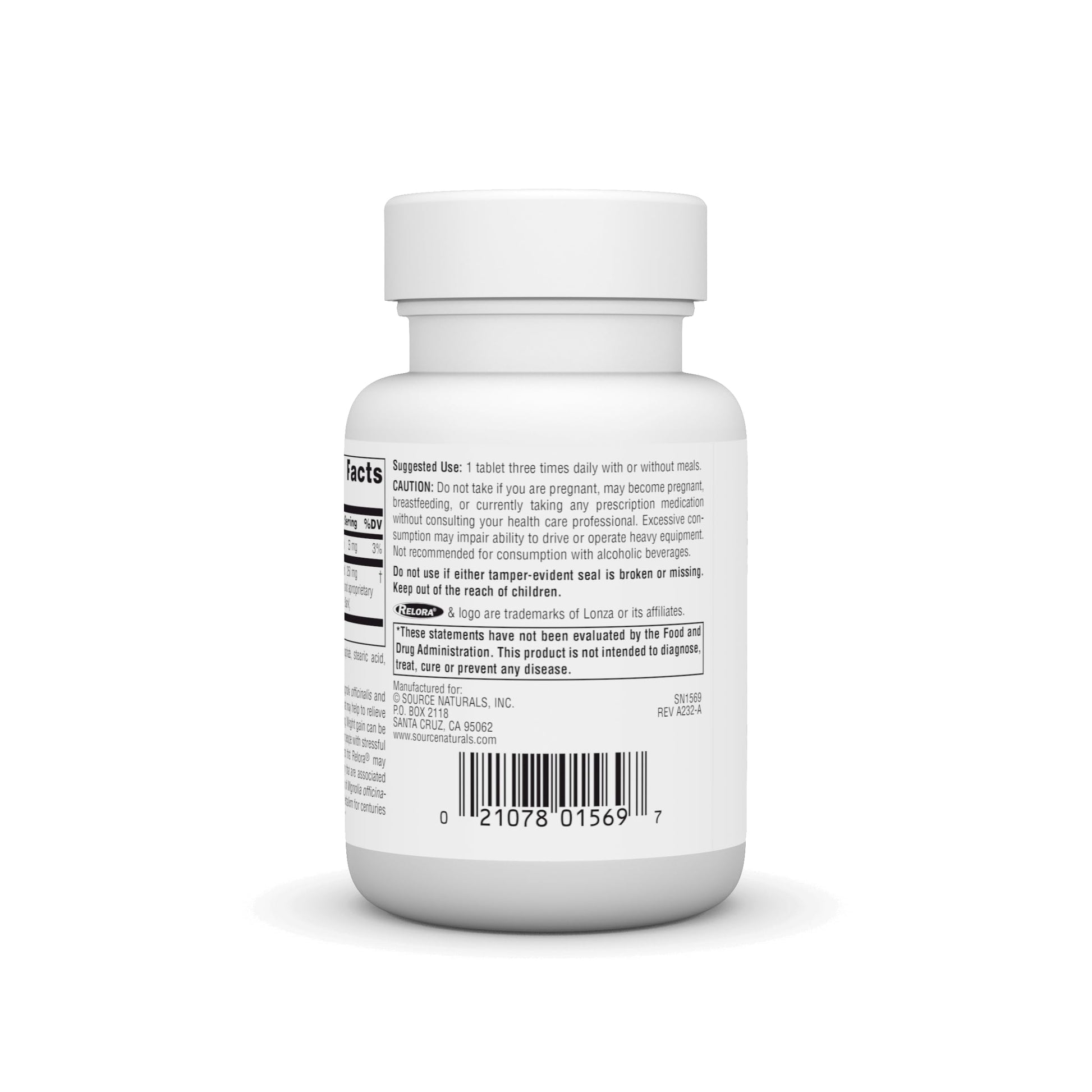 Source Naturals Relora, Promotes Healthy Eating Behavior and Muscle Relaxation Support*, 250 mg - 90 Tablets Source NaturalsAu supplements