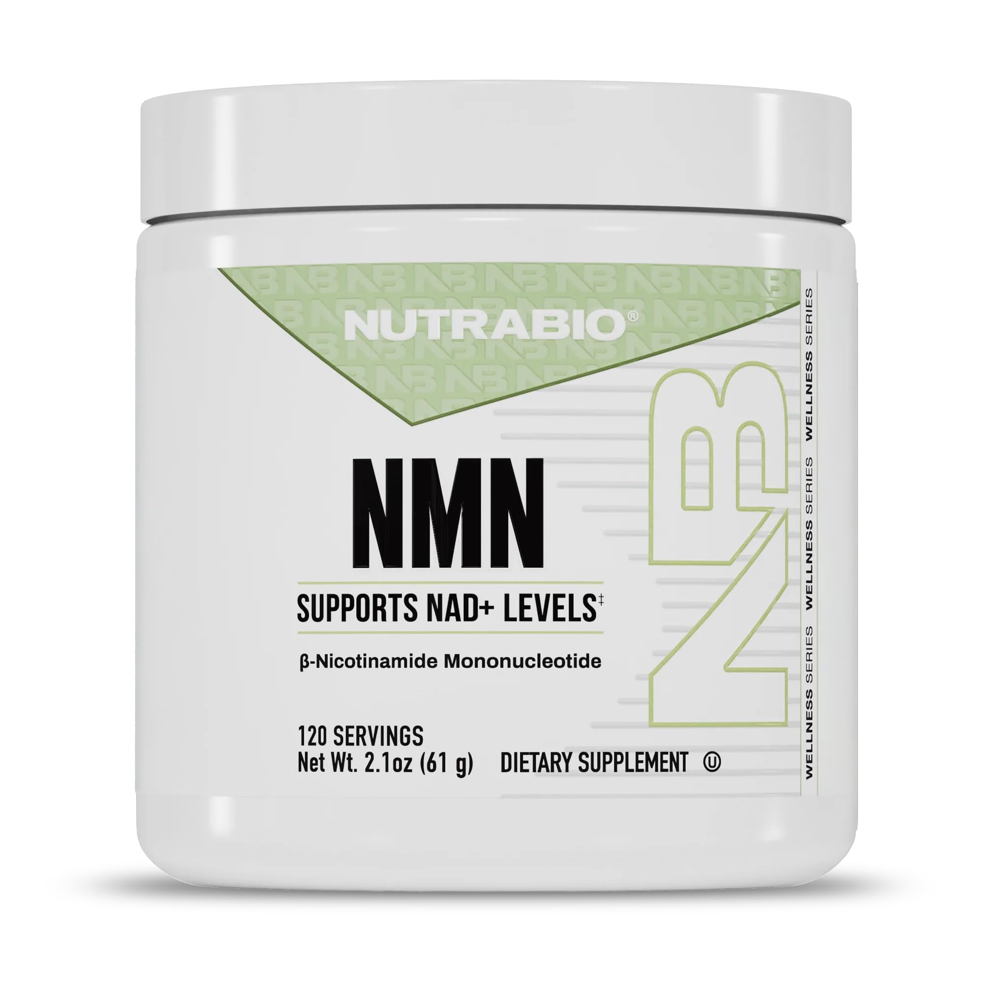 NutraBio NMN - NAD Supplement, Longevity Support, Boost NAD Levels, Increase Cellular Energy, Brain Health, Healthy Aging- 120 Servings NutraBioAu supplements