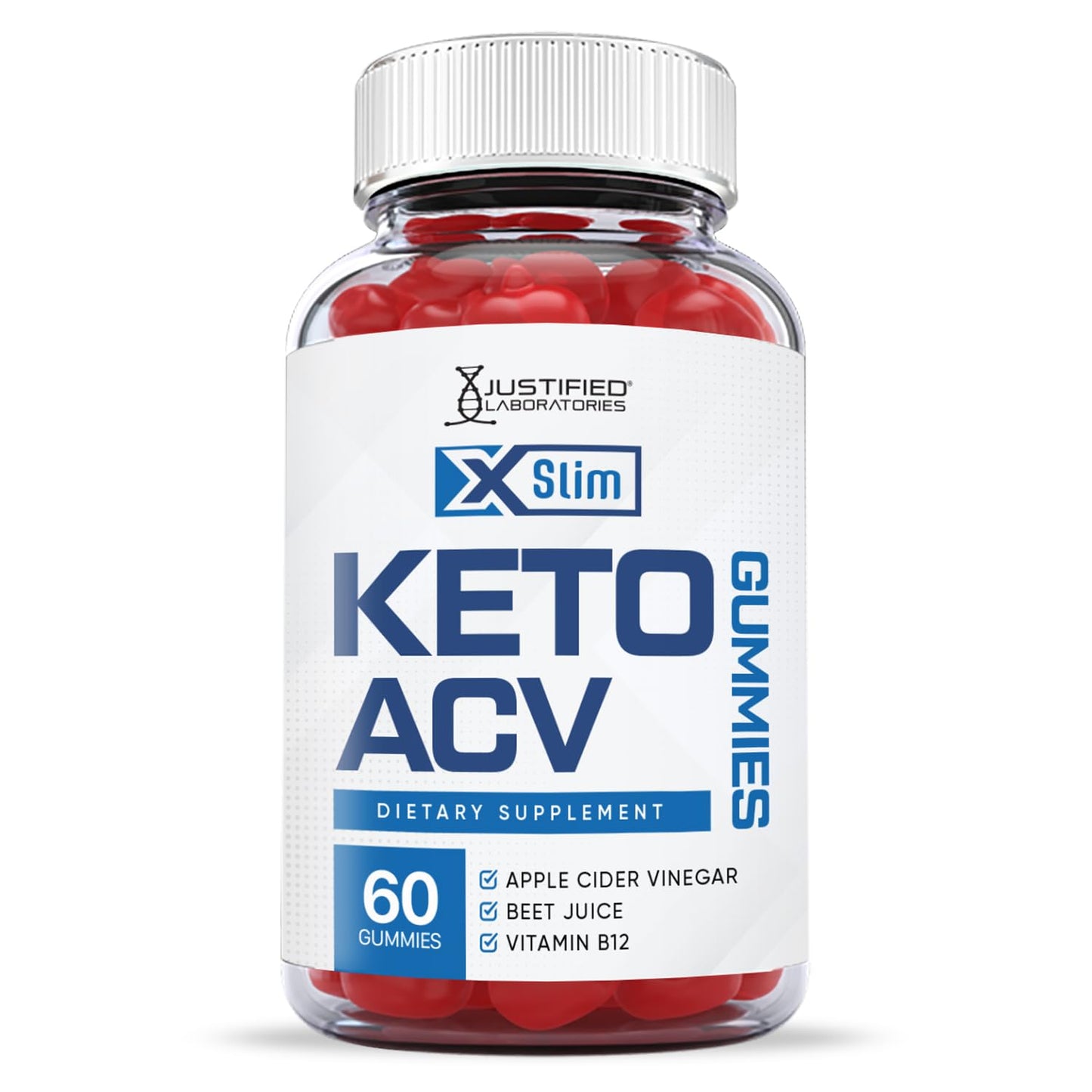 Justified Laboratories (3 Pack X Slim Keto ACV Gummies 1000MG Xslim Vegan Non GMO Justified LaboratoriesUS supplements