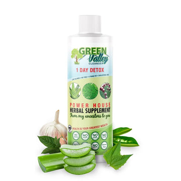 1 Day Colon Liquid Cleanse Formula and Liver Detox - Vegan Friendly, Helps Healthy Digestion Green Valley CleanserUS supplements