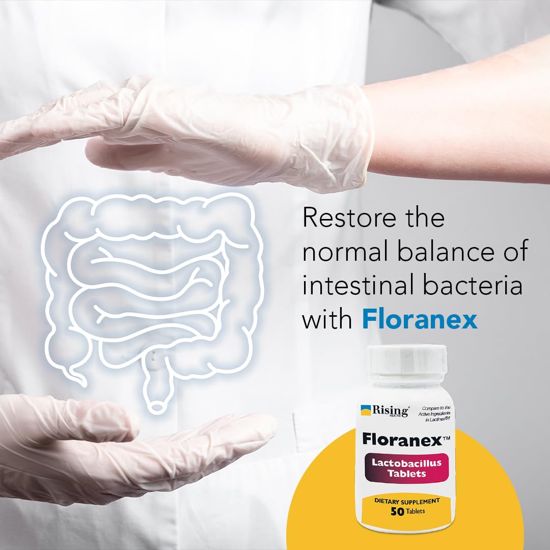 Rising Health - Floranex Tablets - Lactobacillus Probiotic Dietary Supplements - 50 Tablets RisingAu supplements