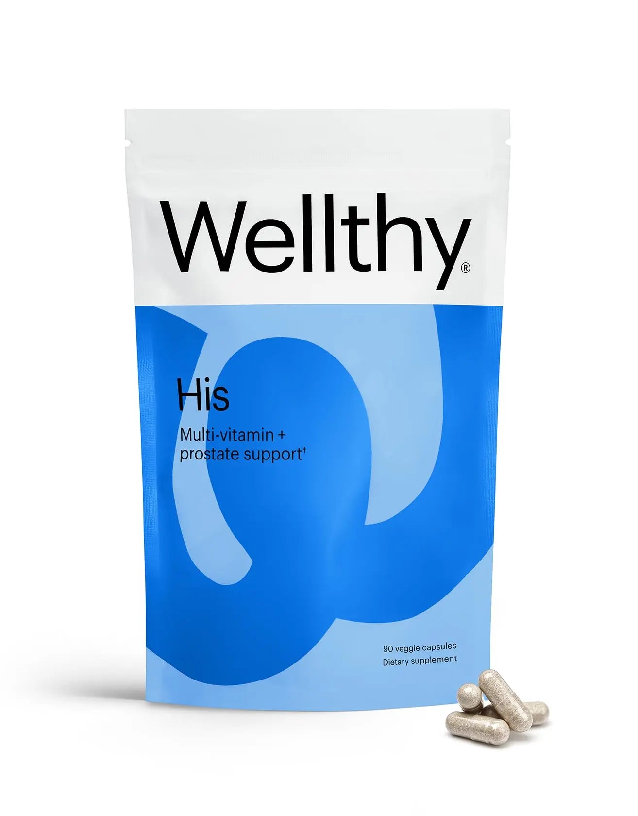 Wellthy His Daily Natural Multivitamin for Men, Premium Prostate Support Supplement, Support Hair Growth (30 Day) WellthyAu supplements