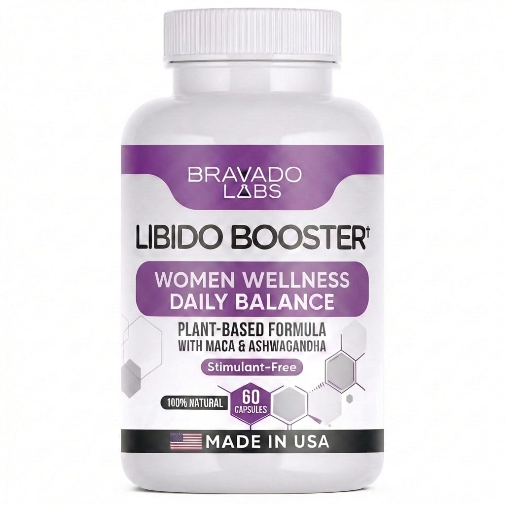 Female Libido Booster for Women – Advanced Women’s Intimacy & Confidence Support – Plant-Based Herbal Blend with Maca, Ginseng & L-Arginine – Made in USA – 60 Capsules Bravado LabsAu supplements