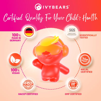 IvyBears® Superpower Kids - Multivitamin Gummies for Immune Support - Strengthen Children's Immune Systems with Vitamins C, D2, B6, A IvyBearsUS supplements