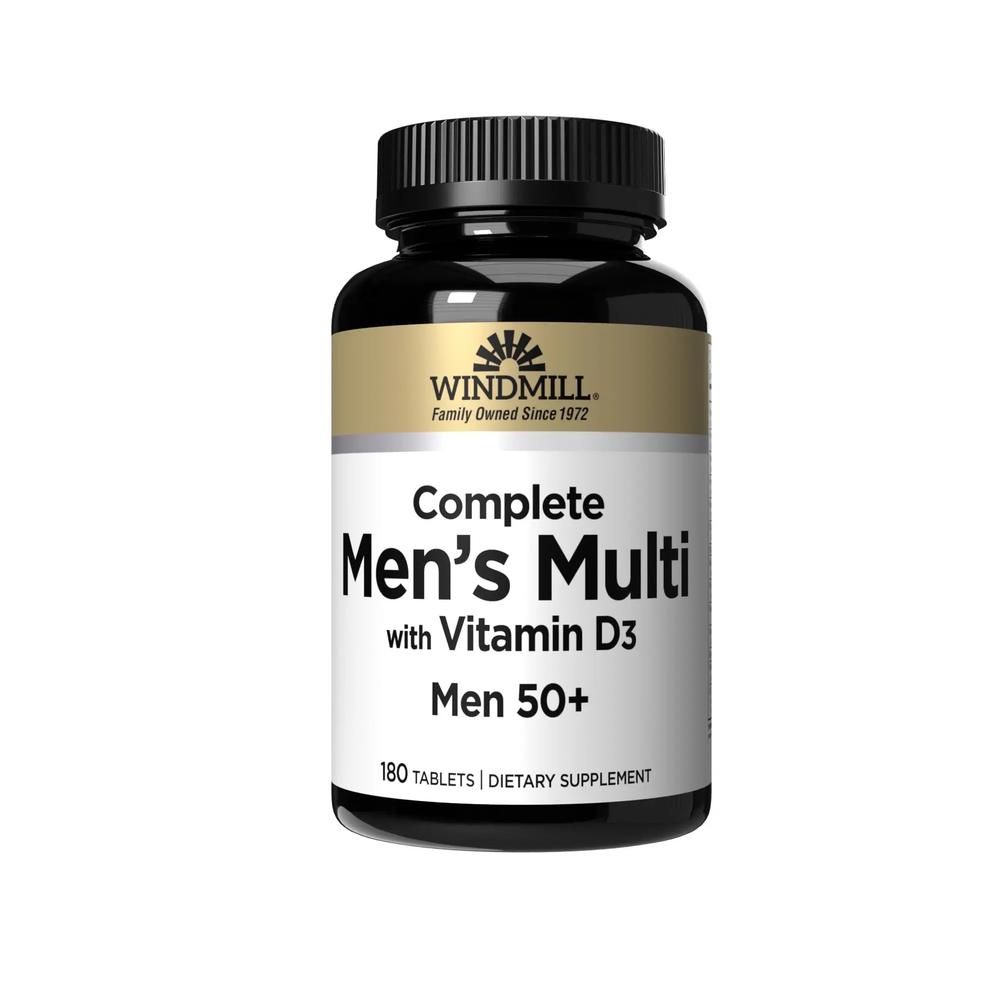 Windmill Natural Vitamins Men’s Multi 50+, with Vitamin D3, Mens Multivitamins for Daily Nutritional Support, Multivitamin for Men, 180 Tablet, 180 Day Supply WindmillAu supplements