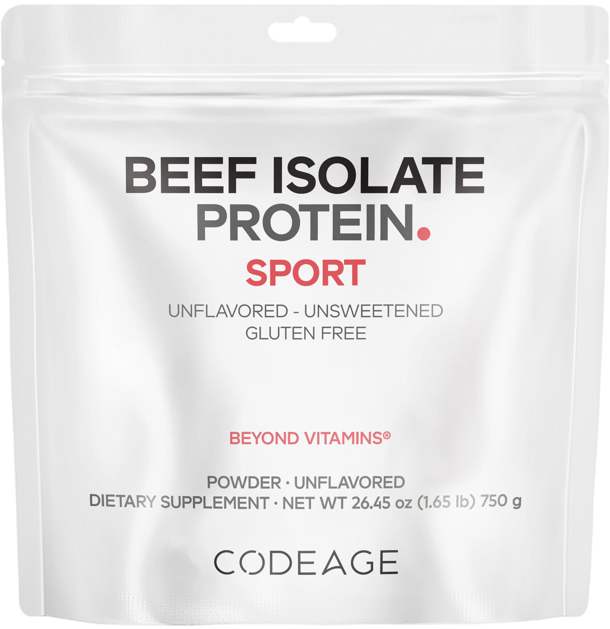 Codeage Grass-Fed Beef Isolate Protein Powder Supplement - 20 Amino Acids, Collagen-Rich - Athletes & Sports - Unflavored Carnivore Protein Supplement, BCAA & EAA - Gluten-Free - 26.45 oz CodeageAu supplements