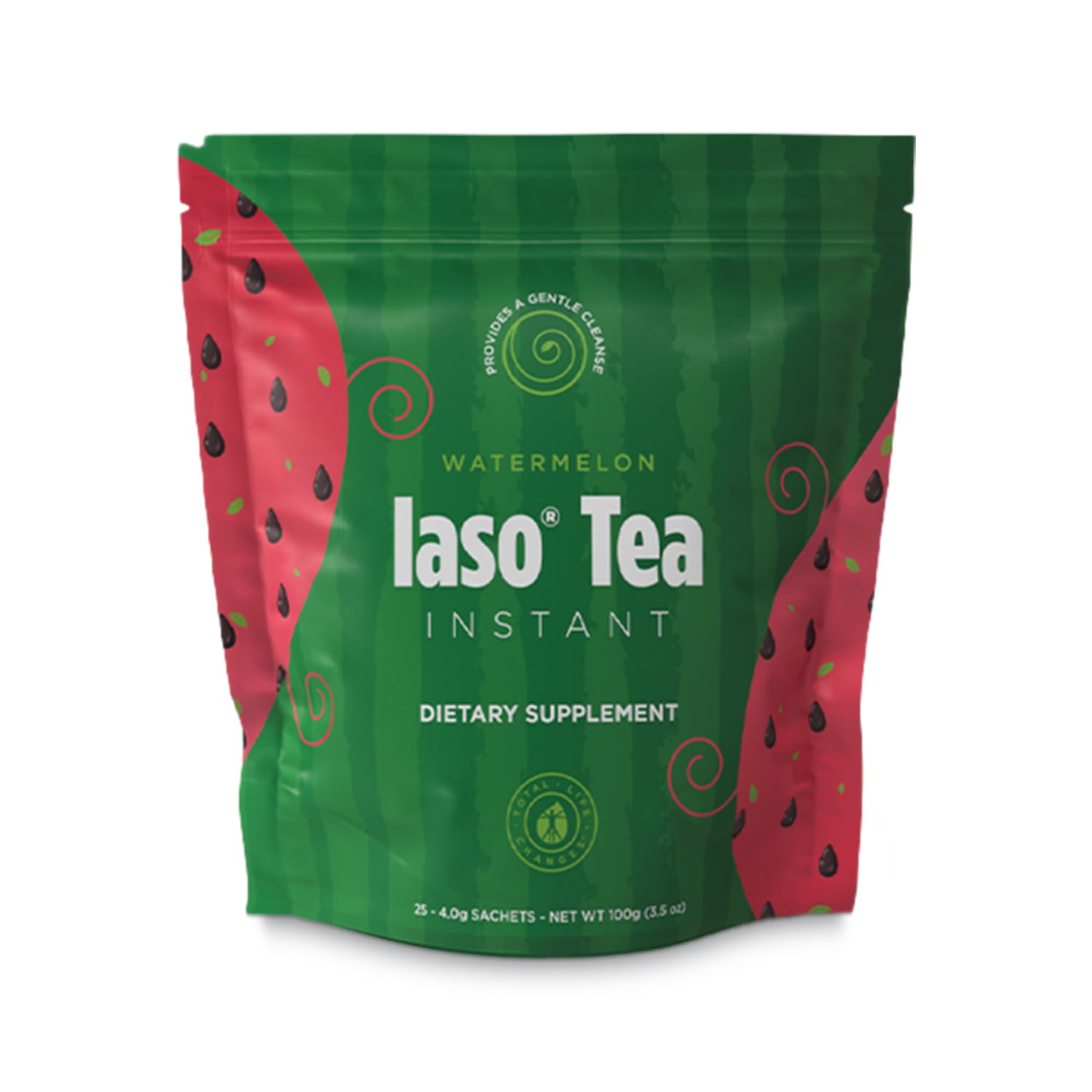 Iaso Instant Tea Watermelon Flavor - 4 grams (25 Sachets) Total Life ChangesUS supplements