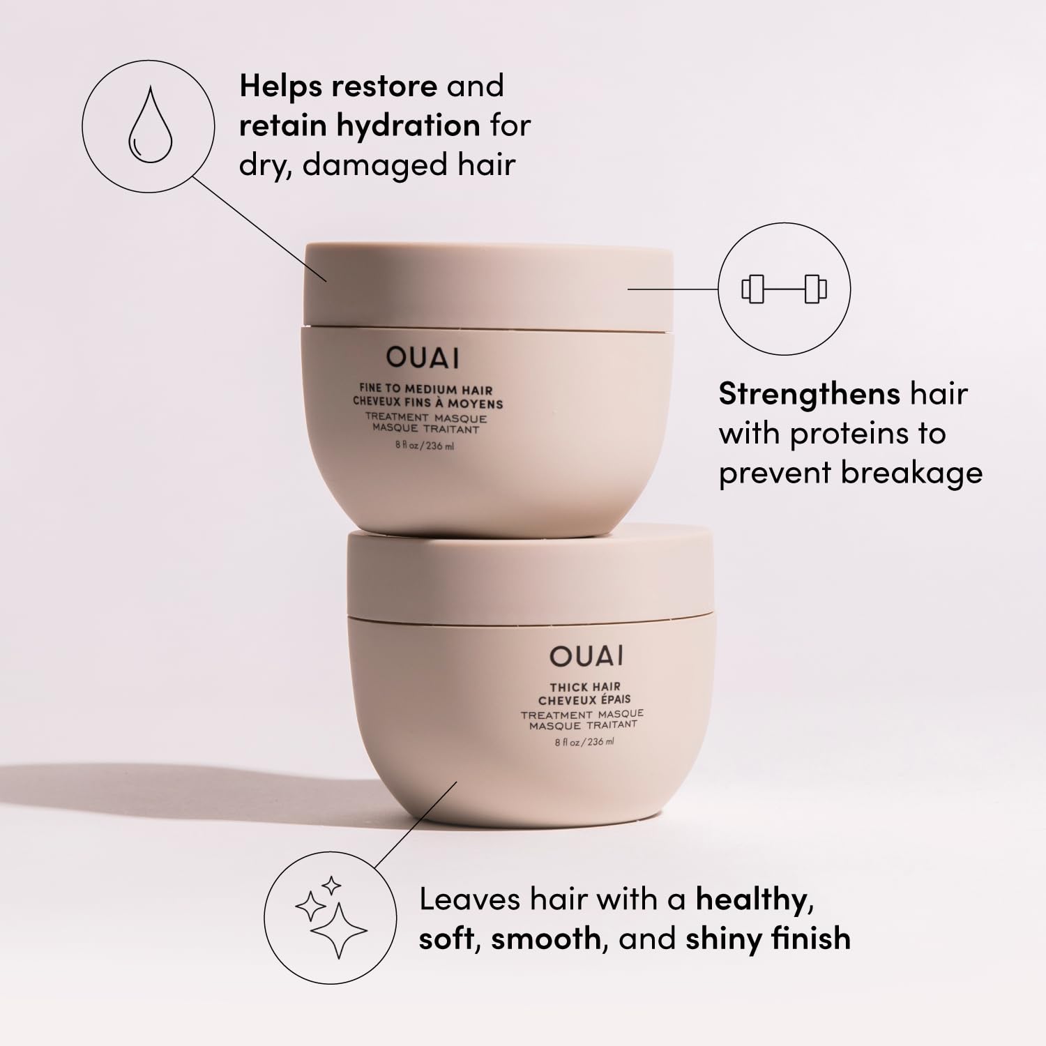 OUAI Travel Kit - Includes Travel Size Leave In Conditioner, Detox Shampoo, Fine to Medium Hair Mask, Scalp & Body Scrub (4 Count) OUAIAu supplements