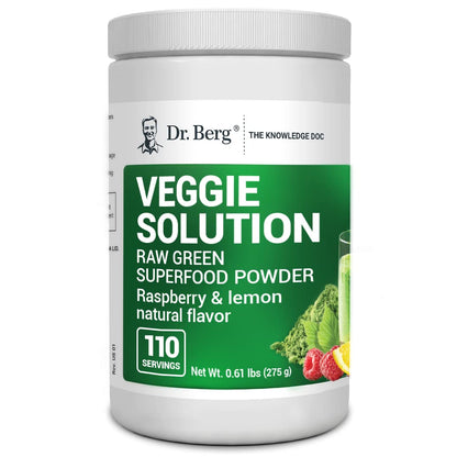 Dr. Berg's (Veggie Solution) Organic Super Greens Powder w/Spirulina - Raw Green Dr. Berg NutritionalsUS supplements