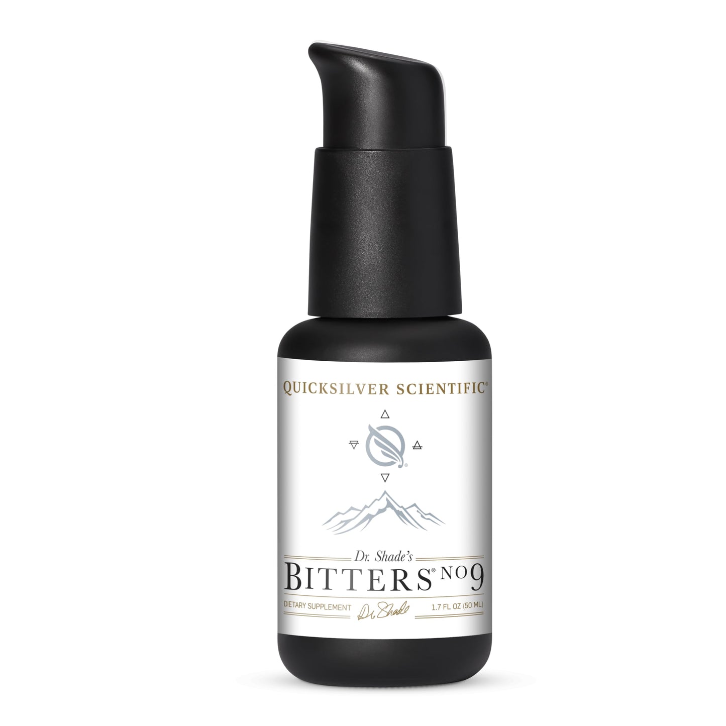 Quicksilver Scientific Dr. Shade's Bitters No. 9 - for Digestion - Fast Acting Liposomal Digestive Bitters with Milk Thistle, Burdock Root & Juniper Essential Oil - Digestive Support (50ml) Quicksilver ScientificUS supplements