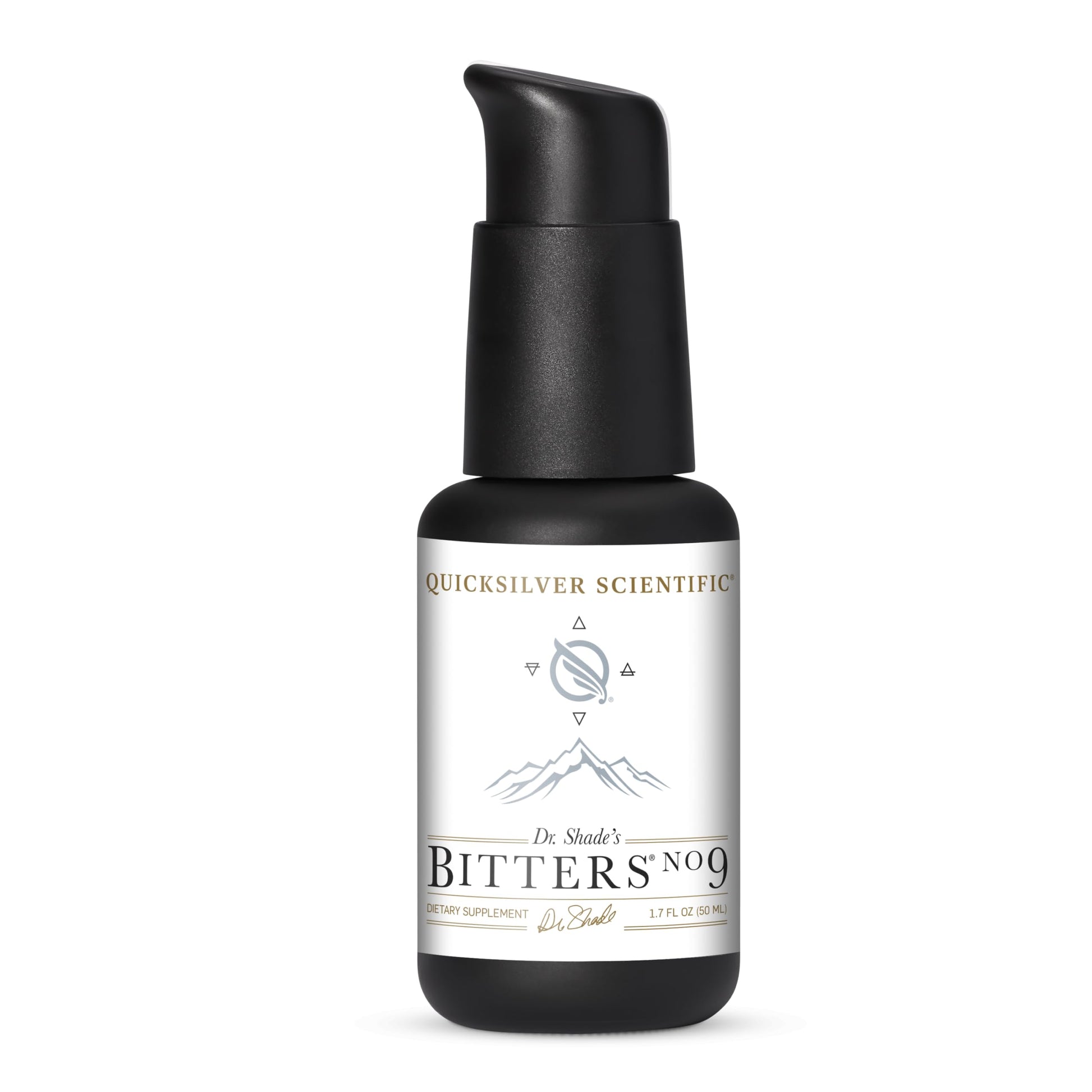 Quicksilver Scientific Dr. Shade's Bitters No. 9 - for Digestion - Fast Acting Liposomal Digestive Bitters with Milk Thistle, Burdock Root & Juniper Essential Oil - Digestive Support (50ml) Quicksilver ScientificUS supplements