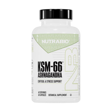 NutraBio Ashwagandha KSM-66 | Ashwagandha Herbal Supplement for Stress, Mood, & Performance | 600 MG of Clinically Studied KSM66 60 Capsules NutraBioAu supplements