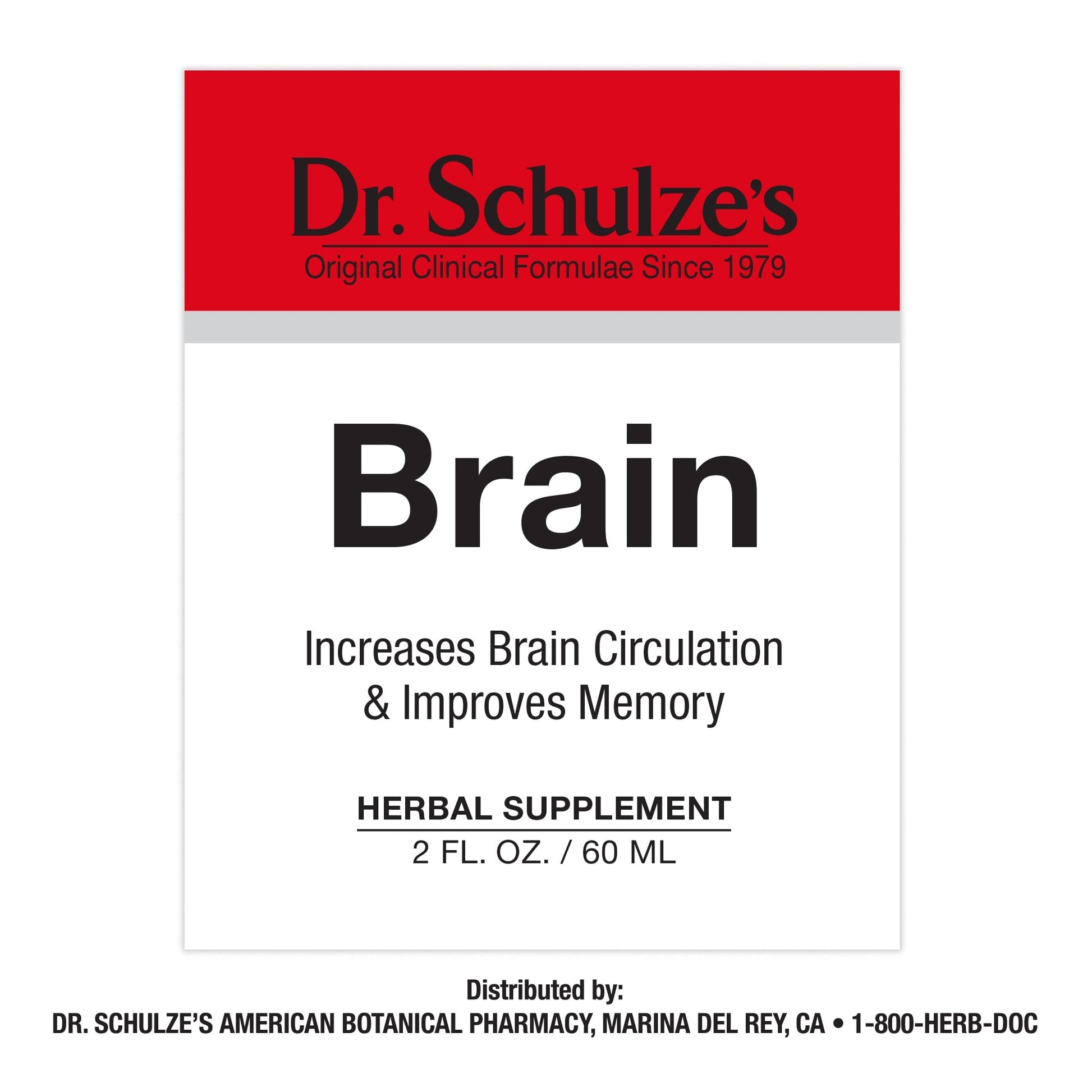 Dr. Schulze's Brain Formula 2 oz. - Vegan and Wild-Harvested | Stimulates Circulation and and Improved Mental Focus Dr. Schulze'sAu supplements