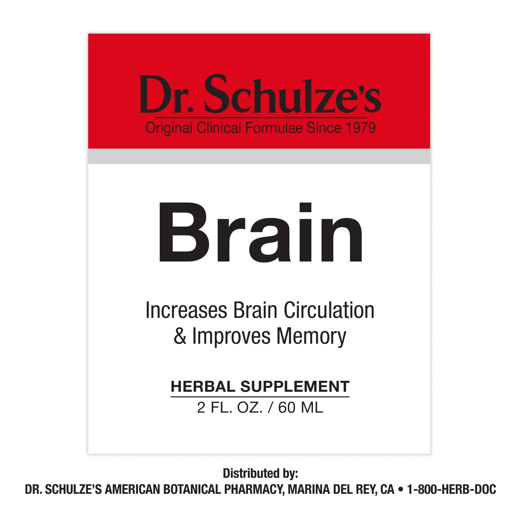 Dr. Schulze's Brain Formula 2 oz. - Vegan and Wild-Harvested | Stimulates Circulation and and Improved Mental Focus Dr. Schulze'sAu supplements