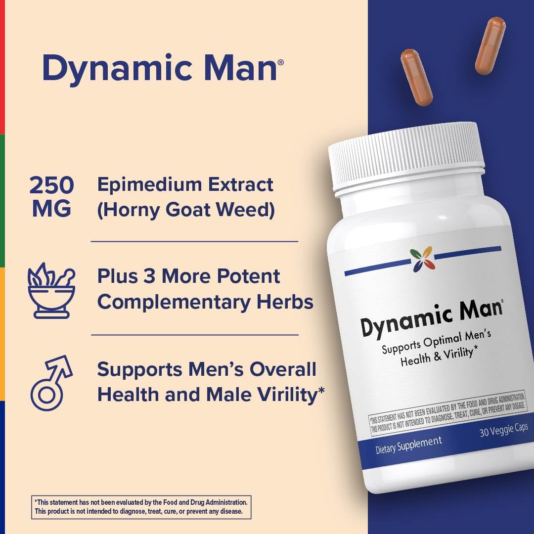 Stop Aging Now - Dynamic Man - Complex Supplement - 30 Vegetarian Capsules Stop Aging NowAu supplements