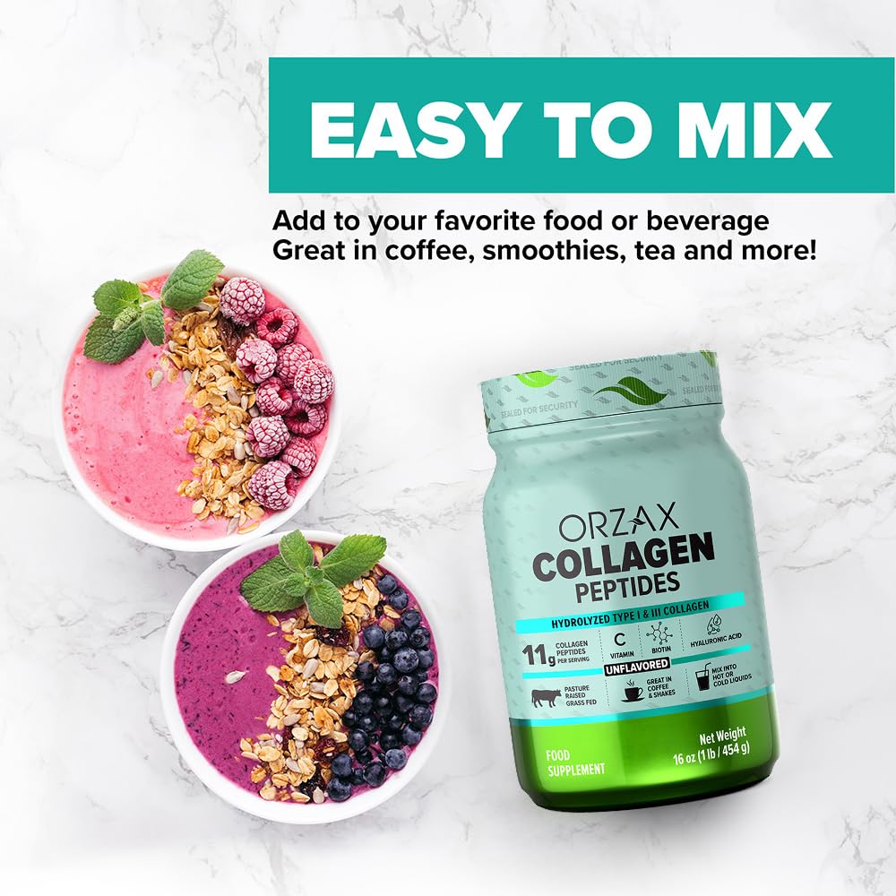 ORZAX Collagen Peptides Powder Unflavored - Hair, Skin and Nails Vitamins - Bone ORZAXAu supplements