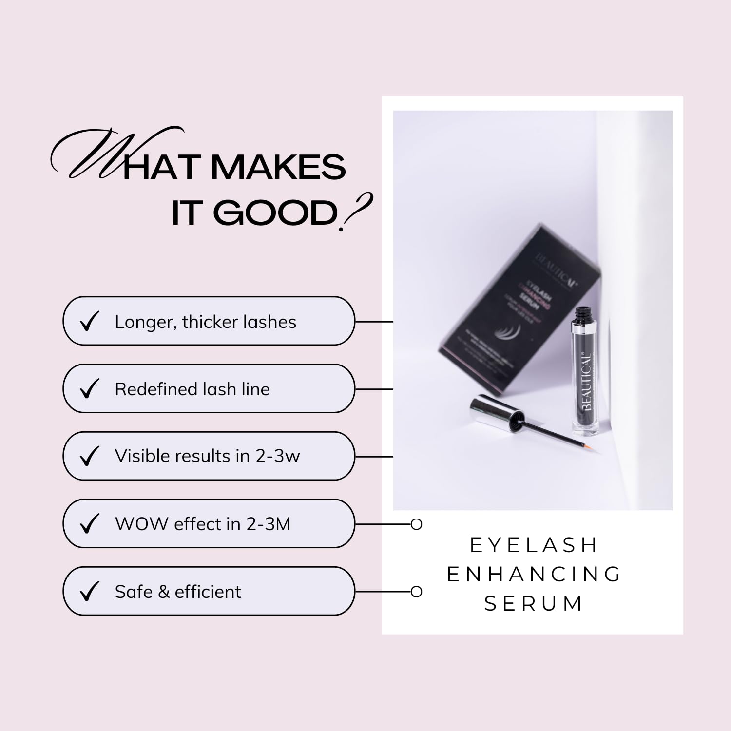 BEAUTICAL Eyelash Serum – Lash Enhancing & Conditioning Formula with Botanical Ingredients for the Appearance of Fuller, Shinier & Healthier-Looking Lashes – Nourishing Lash Care, 3ml BEAUTICALAu supplements