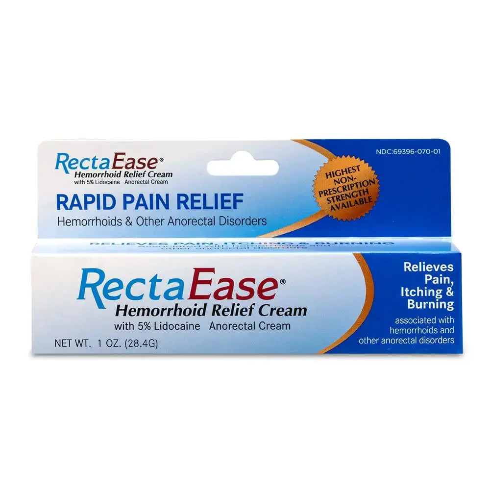 RectaEase (2 Pack) 5% Lidocaine Hemorrhoid Relief Cream 1 oz Tube, Anorectal Cream, Rapid Numbing Relief, Hemorrhoid Treatment from Itch and Burn RectaEaseAu supplements
