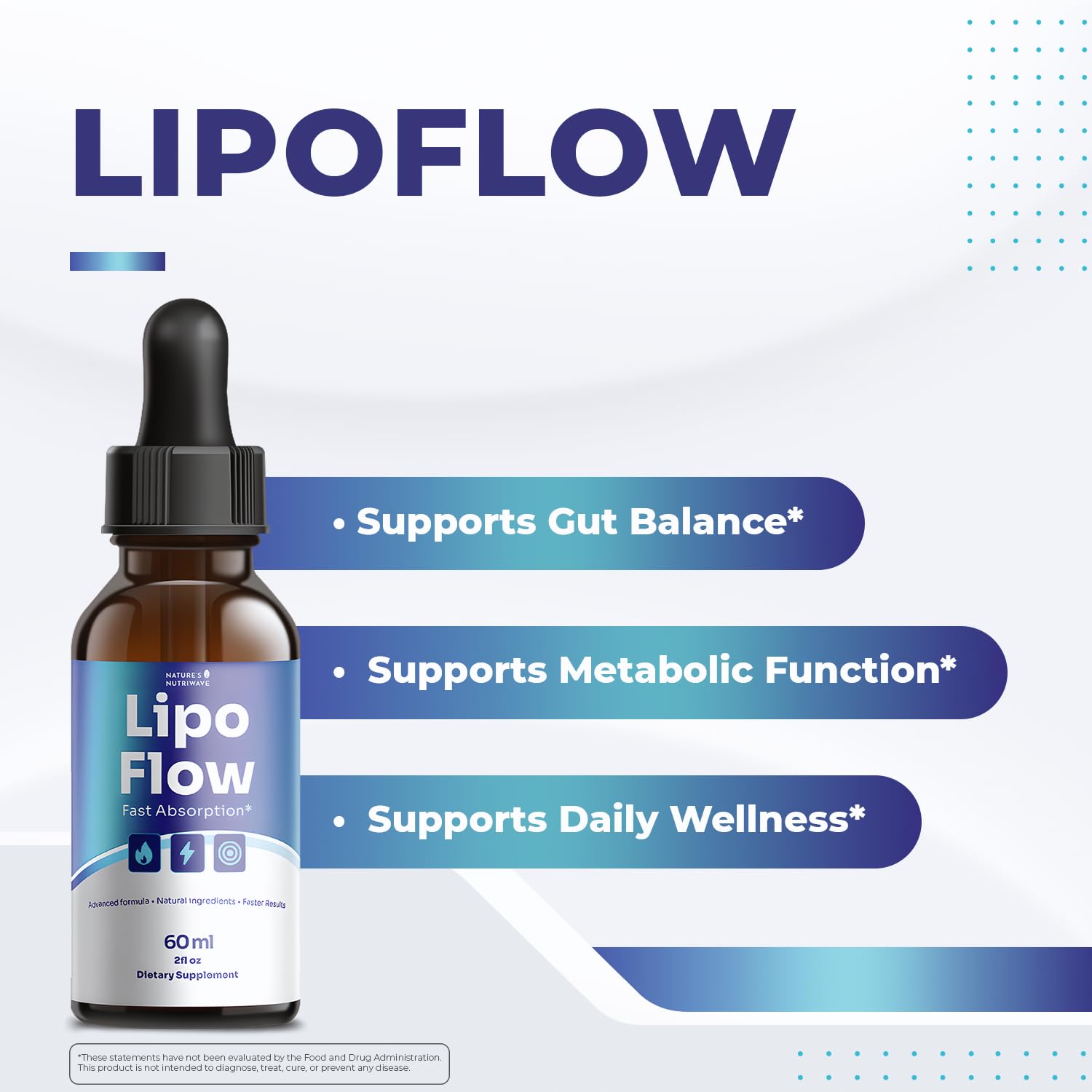 Lipo Flow – Daily Botanical Supplement with Pineapple, Beet Root & Hibiscus – Clean, Stimulant-Free Formula – GMP-Certified, Non-GMO, Made in USA - 60ml, 60 Servings, 1 Month Supply Nature’s NutriWaveAu supplements
