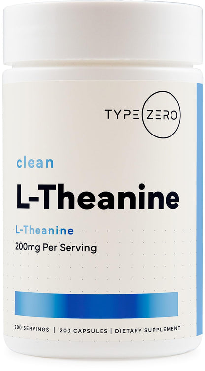 Type Zero L-Theanine (200mg) 200 Capsules - Clean L-Theanine Supplement, Keto, GMO-Free Type ZeroUS supplements