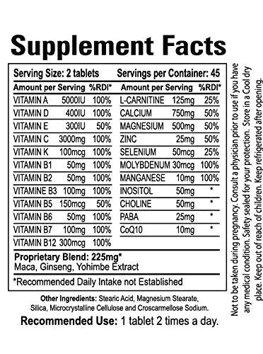 Ultra Man - Multi-Vitamins 90 Tablets - Premium Performance Formula 100% Natural - Multivitamins for Man Organic Farms VitaminsAu supplements