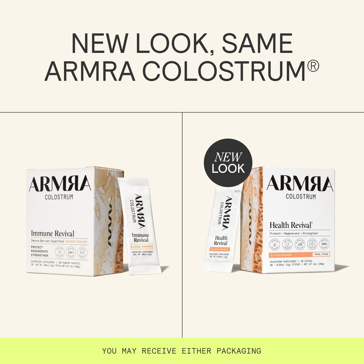ARMRA Colostrum Powder | Blood Orange | Gut Health & Bloating | Skin & Hair | Immunity | Keto, Gluten & Fat-Free | 60 Servings ARMRAUS supplements