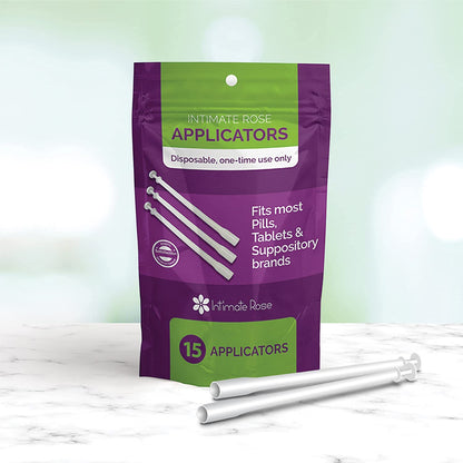 Intimate Rose 15 Count Vaginal Suppository Applicator - Fits Most Boric Acid Suppositories & Vaginal Suppository - Individually Wrapped Suppository Applicators from Intimate RoseUS supplements