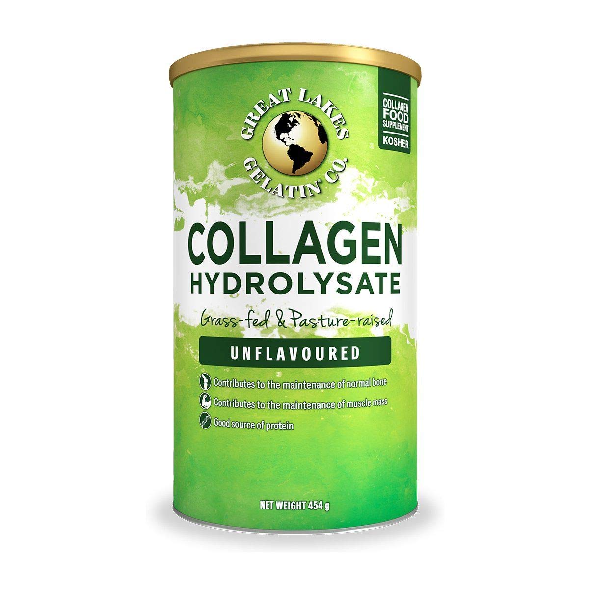 Great Lakes Gelatin Collagen Hydrolysate, Grass-Fed Bovine Hydrolysed Collagen Peptides Protein Great Lakes GelatinAu supplements