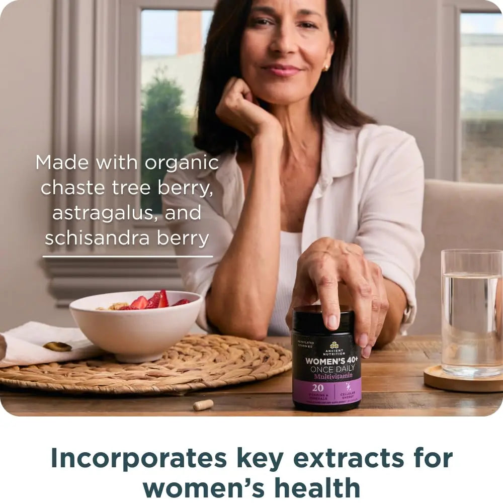 Ancient Nutrition Multivitamin for Women, Ancient Multi Women's 40+ Once Daily Vitamin Supplement, Vitamin B, Vitamin C and Vitamin K2 Ancient NutritionAu supplements