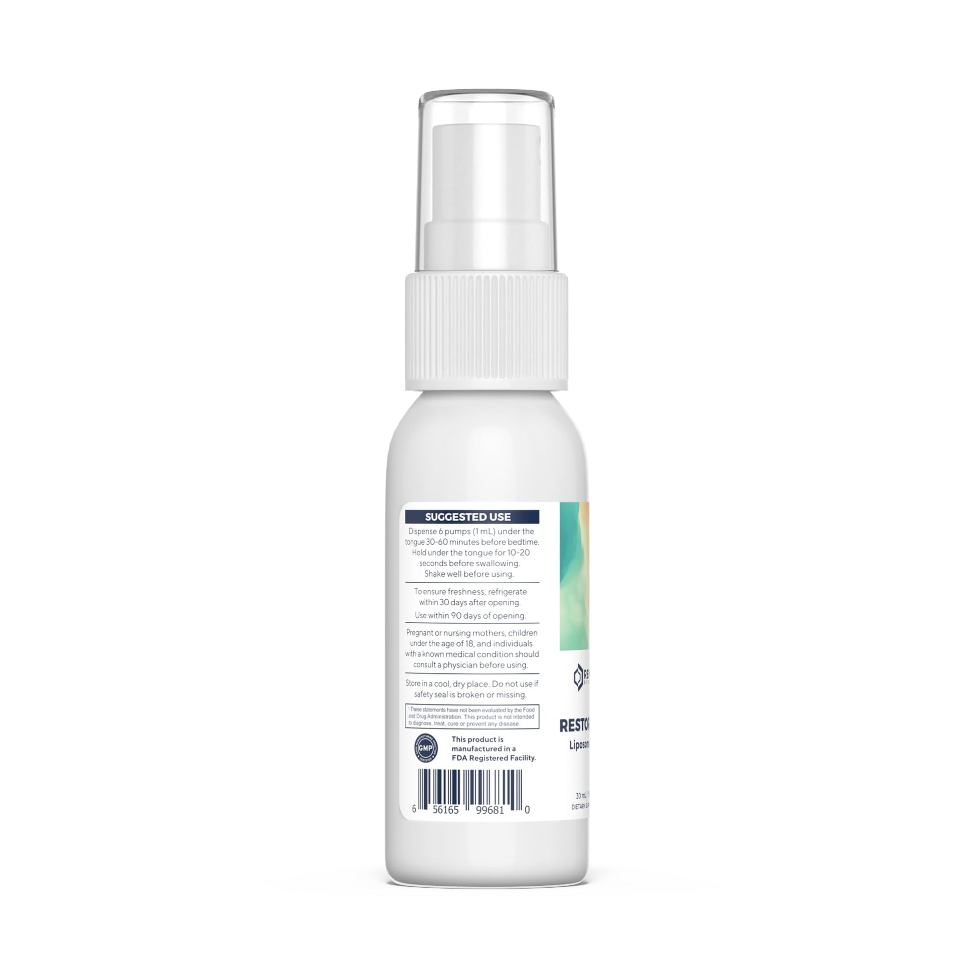 Renue By Science Restore PM | Liposomal Melatonin GABA Supplement Spray | 30ml Spray with Melatonin Glutathione & GABA 10mg - Sleep Aid Melatonin | Non-GMO | Made in The USA & Third Party Tested Renue By ScienceUS supplements