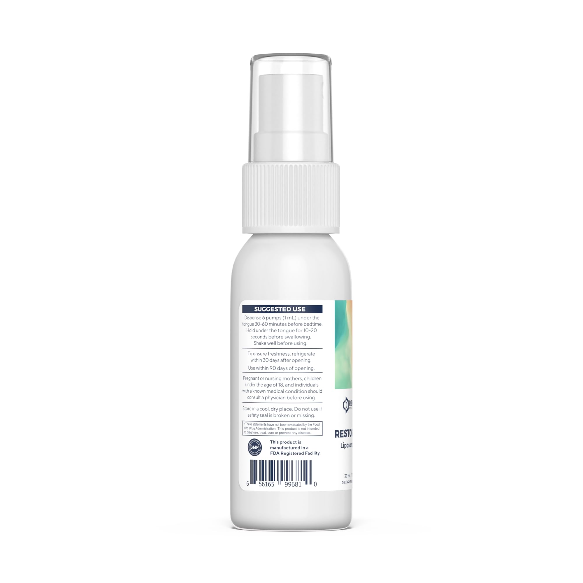 Renue By Science Restore PM | Liposomal Melatonin GABA Supplement Spray | 30ml Spray with Melatonin Glutathione & GABA 10mg - Sleep Aid Melatonin | Non-GMO | Made in The USA & Third Party Tested Renue By ScienceUS supplements