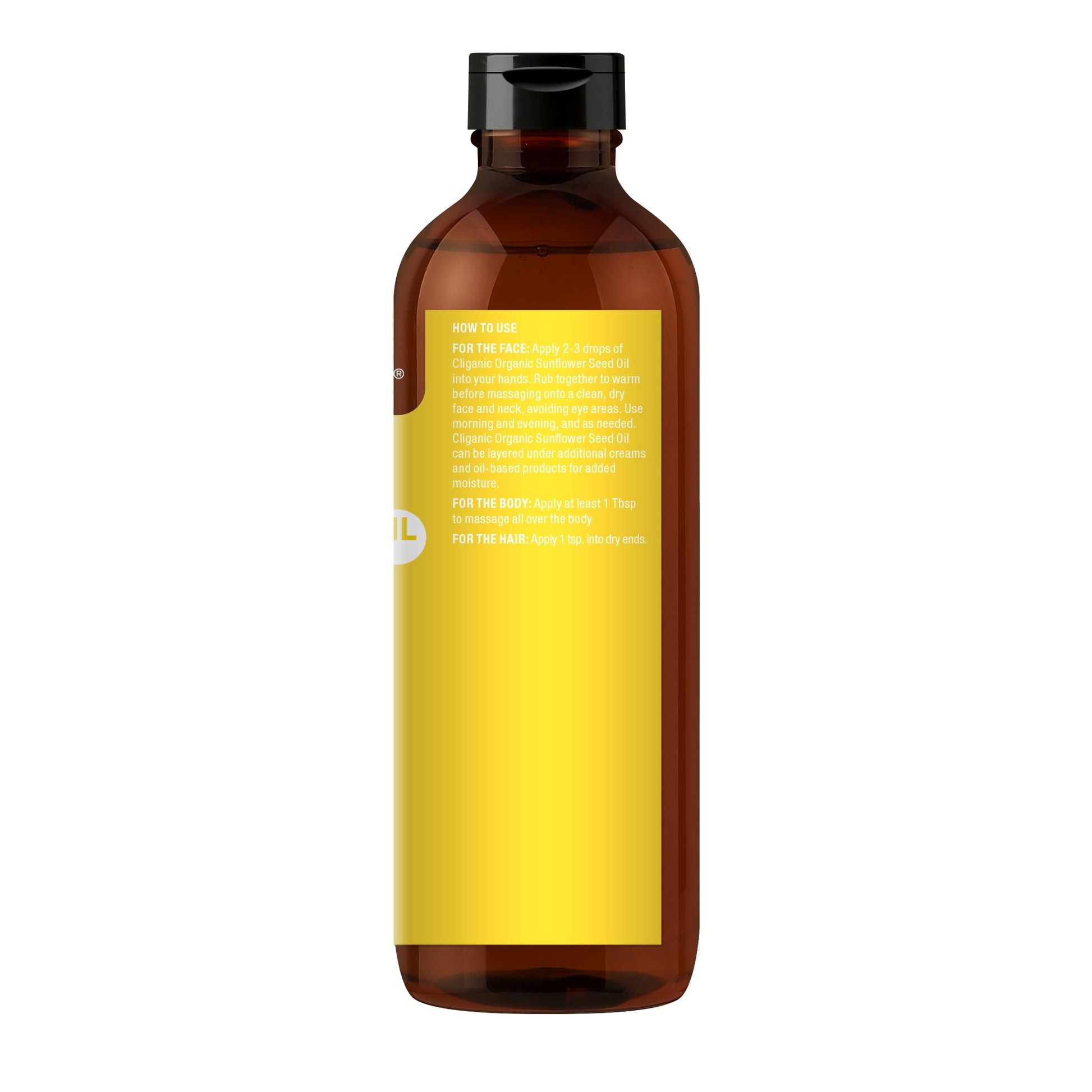 Cliganic Organic Sunflower Oil, 100% Pure (8oz) - For Skin, Hair & Face | Natural Cold Pressed Unrefined CliganicAu supplements
