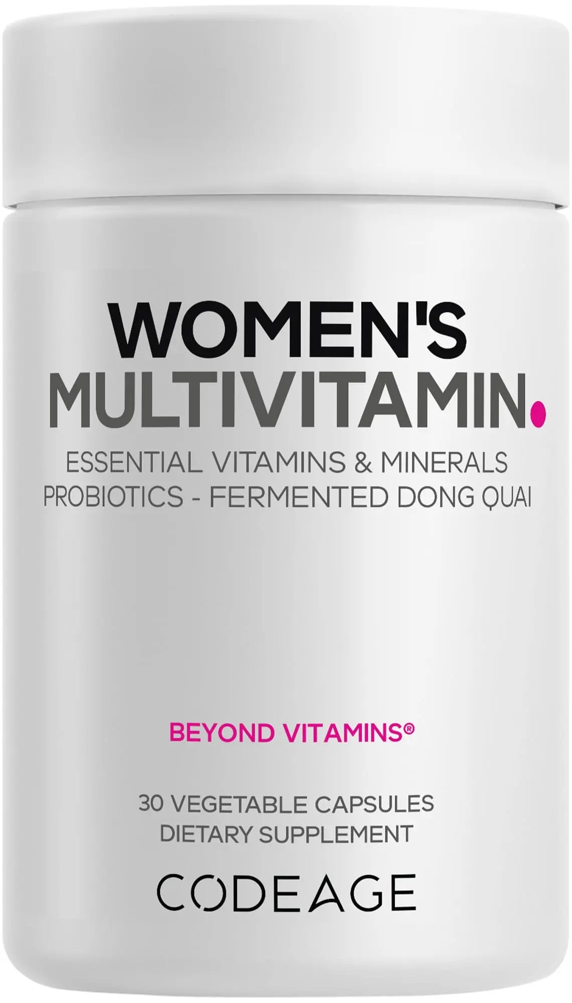 Codeage Women’s Multivitamin - Vitamins A, C, D3, E, B6, B12, Folate, Calcium, Magnesium, Iron, Dong Quai, Probiotics - 1 Capsule Per Serving CodeageAu supplements